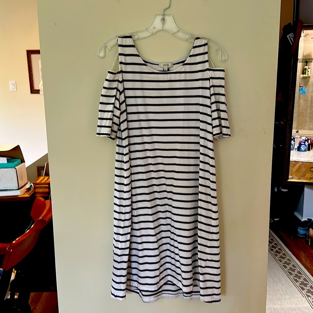 Tyler Boe breezy cotton cold-shoulder dress